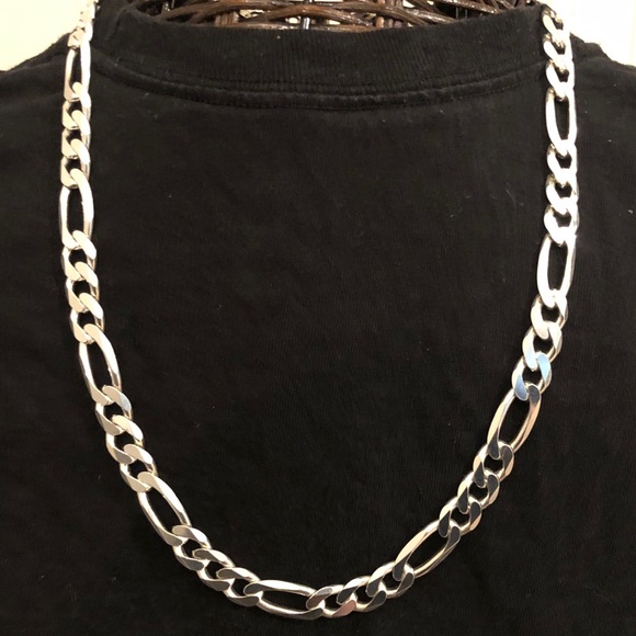 Genuine Sterling Silver Figaro Chain - Picture 1 of 14